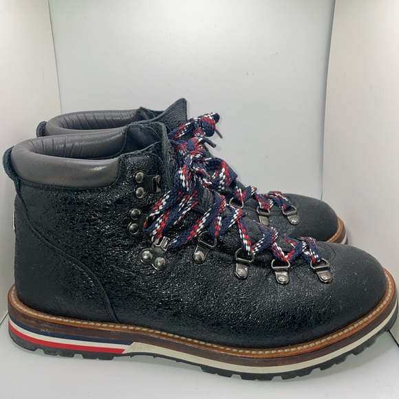 MONCLER Blanche Crinkle Leather Boots - Picture 4 of 7